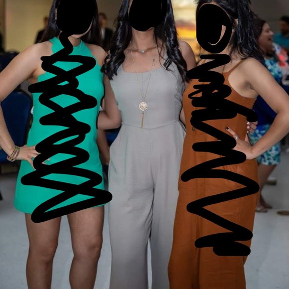 bobeau Pants - Tan/Mauve Jumpsuit